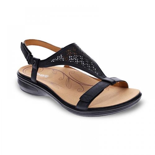 Revere Santa Fe Back Strap Sandal - Women's - Black - Angle