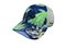 Black Clover Island Luck Hat - Tropical Adjustable Snapback - Unisex -  2 - Navy / Lime / Khaki Mesh